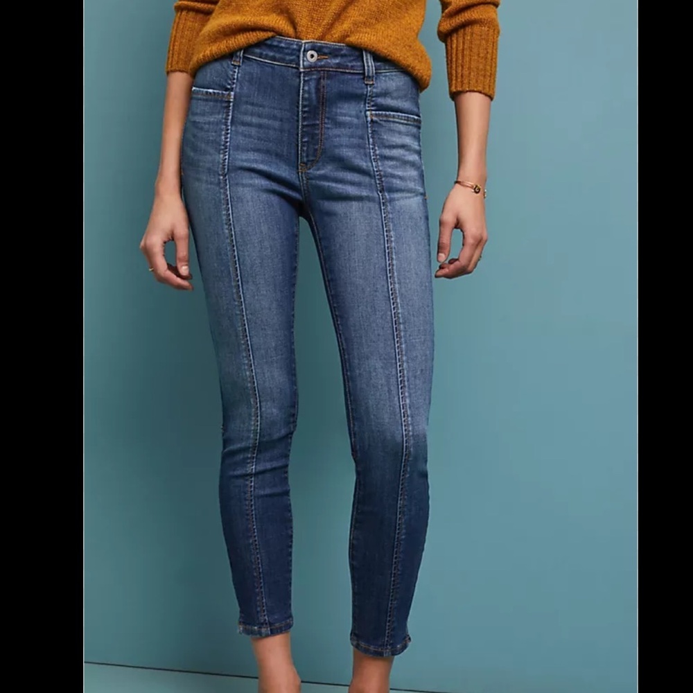 Anthropologie pilcro and the letterpress high rise skinny denim legging size 27